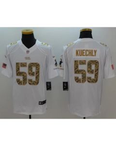 Panthers #59 Luke Kuechly White Men's Stitched NFL Limited Salute to Service Jersey