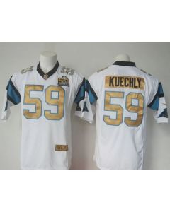 Panthers #59 Luke Kuechly White Super Bowl 50 Collection Men's Stitched NFL Elite Jersey