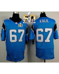 Panthers #67 Ryan Kalil Blue Alternate Super Bowl 50 Men's Stitched NFL Elite Jersey