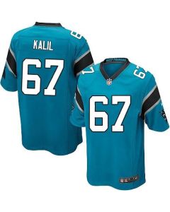 Panthers #67 Ryan Kalil Blue Alternate Youth Stitched NFL Elite Jersey