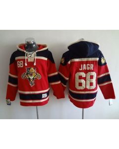 Panthers #68 Jaromir Jagr Red Sawyer Hooded Sweatshirt Stitched NHL Jersey