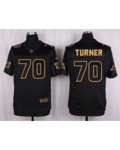 Panthers #70 Trai Turner Black Men's Stitched NFL Elite Pro Line Gold Collection Jersey