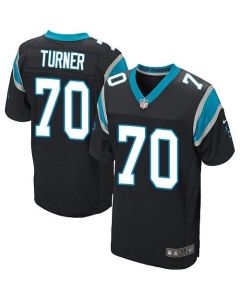Panthers #70 Trai Turner Black Team Color Men's Stitched NFL Elite Jersey