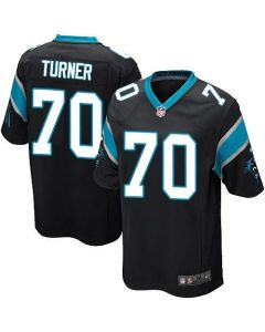 Panthers #70 Trai Turner Black Team Color Youth Stitched NFL Elite Jersey