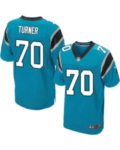 Panthers #70 Trai Turner Blue Alternate Men's Stitched NFL Elite Jersey