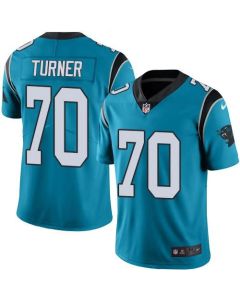 Panthers #70 Trai Turner Blue Youth Stitched NFL Limited Rush Jersey