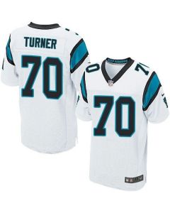 Panthers #70 Trai Turner White Men's Stitched NFL Elite Jersey