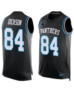 Panthers #84 Ed Dickson Black Team Color Men's Stitched NFL Limited Tank Top Jersey