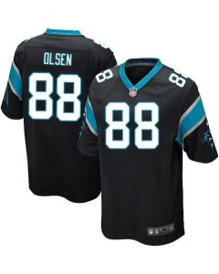 Panthers #88 Greg Olsen Black Team Color Youth Stitched NFL Elite Jersey