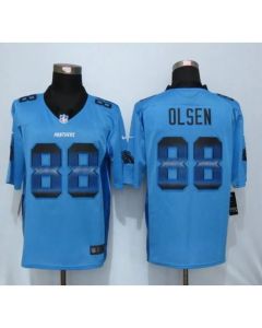 Panthers #88 Greg Olsen Blue Alternate Men's Stitched NFL Limited Strobe Jersey