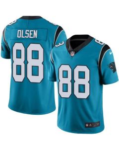 Panthers #88 Greg Olsen Blue Men's Stitched NFL Limited Rush Jersey