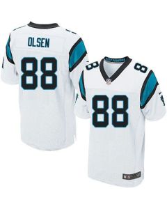 Panthers #88 Greg Olsen White Men's Stitched NFL Elite Jersey