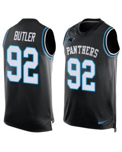 Panthers #92 Vernon Butler Black Team Color Men's Stitched NFL Limited Tank Top Jersey