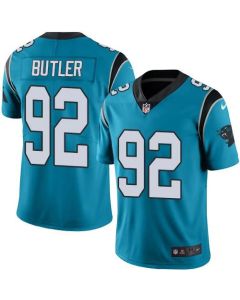 Panthers #92 Vernon Butler Blue Youth Stitched NFL Limited Rush Jersey