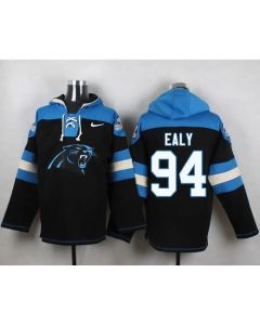Panthers #94 Kony Ealy Black Player Pullover NFL Hoodie
