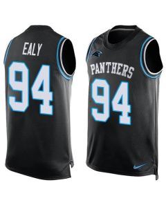 Panthers #94 Kony Ealy Black Team Color Men's Stitched NFL Limited Tank Top Jersey