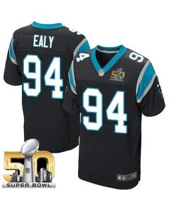 Panthers #94 Kony Ealy Black Team Color Super Bowl 50 Men's Stitched NFL Elite Jersey