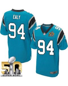 Panthers #94 Kony Ealy Blue Alternate Super Bowl 50 Men's Stitched NFL Elite Jersey
