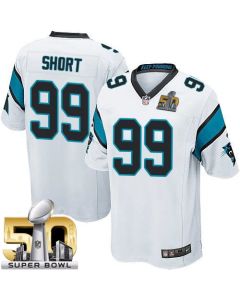 Panthers #99 Kawann Short White Super Bowl 50 Youth Stitched NFL Elite Jersey