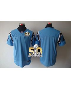 Panthers Blank Blue Alternate Super Bowl 50 Men's Stitched NFL Elite Jersey