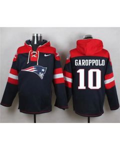 Patriots #10 Jimmy Garoppolo Navy Blue Player Pullover NFL Hoodie