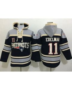 Patriots #11 Julian Edelman Navy Blue Sawyer Hoodie Sweatshirt NFL Hoodie