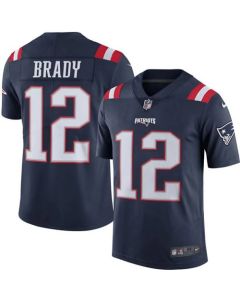 Patriots #12 Tom Brady Navy Blue Men's Stitched NFL Limited Rush Jersey