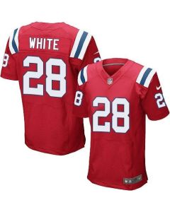Patriots #28 James White Red Alternate Men's Stitched NFL Elite Jersey