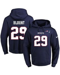 Patriots #29 LeGarrette Blount Navy Blue Name & Number Pullover NFL Hoodie