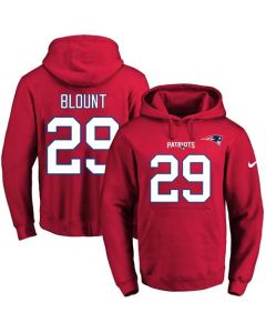 Patriots #29 LeGarrette Blount Red Name & Number Pullover NFL Hoodie