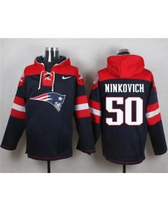 Patriots #50 Rob Ninkovich Navy Blue Player Pullover NFL Hoodie