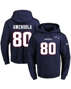Patriots #80 Danny Amendola Navy Blue Name & Number Pullover NFL Hoodie