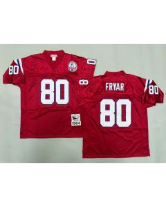 Patriots #80 Irving Fryar Red Stitched Throwback NFL Jersey