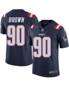 Patriots #90 Malcom Brown Navy Blue Men's Stitched NFL Limited Rush Jersey