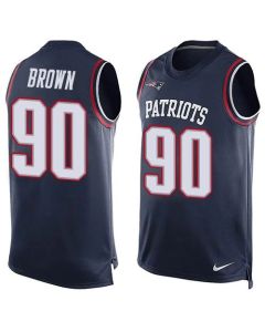 Patriots #90 Malcom Brown Navy Blue Team Color Men's Stitched NFL Limited Tank Top Jersey