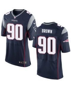 Patriots #90 Malcom Brown Navy Blue Team Color Men's Stitched NFL New Elite Jersey