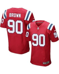 Patriots #90 Malcom Brown Red Alternate Men's Stitched NFL Elite Jersey