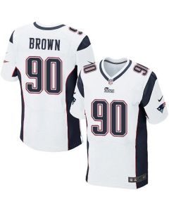 Patriots #90 Malcom Brown White Men's Stitched NFL Elite Jersey