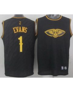 Pelicans #1 Tyreke Evans Black Precious Metals Fashion Stitched NBA Jersey
