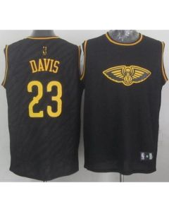 Pelicans #23 Anthony Davis Black Precious Metals Fashion Stitched NBA Jersey