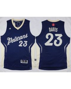 Pelicans #23 Anthony Davis Navy 2015-2016 Christmas Day Stitched NBA Jersey