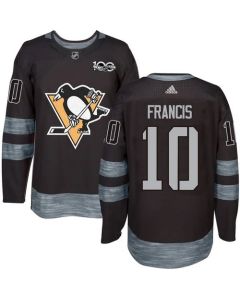 Penguins #10 Ron Francis Black 1917-2017 100th Anniversary Stitched NHL Jersey