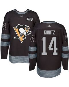 Penguins #14 Chris Kunitz Black 1917-2017 100th Anniversary Stitched NHL Jersey