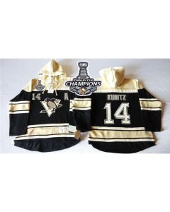 Penguins #14 Chris Kunitz Black Sawyer Hooded Sweatshirt 2016 Stanley Cup Champions Stitched NHL Jersey