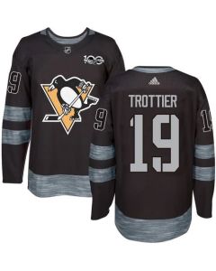 Penguins #19 Bryan Trottier Black 1917-2017 100th Anniversary Stitched NHL Jersey