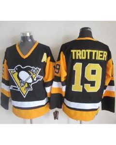 Penguins #19 Bryan Trottier Black CCM Throwback Stitched NHL Jersey