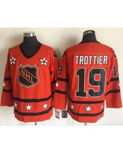 Penguins #19 Bryan Trottier Orange All Star CCM Throwback Stitched NHL Jersey