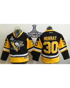 Penguins #30 Matt Murray Black Alternate 2016 Stanley Cup Champions Stitched Youth NHL Jersey