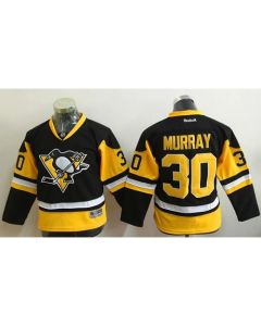 Penguins #30 Matt Murray Black Alternate Stitched Youth NHL Jersey