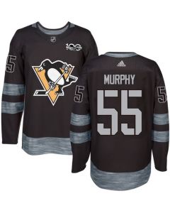 Penguins #55 Larry Murphy Black 1917-2017 100th Anniversary Stitched NHL Jersey